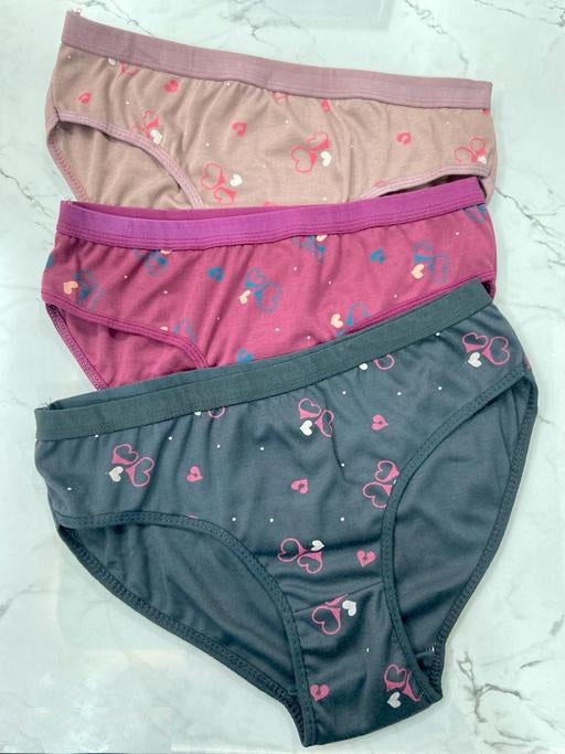 HRNIN SEC® - HEART(DIL) PRINTED PANTY (PACK OF 3)
