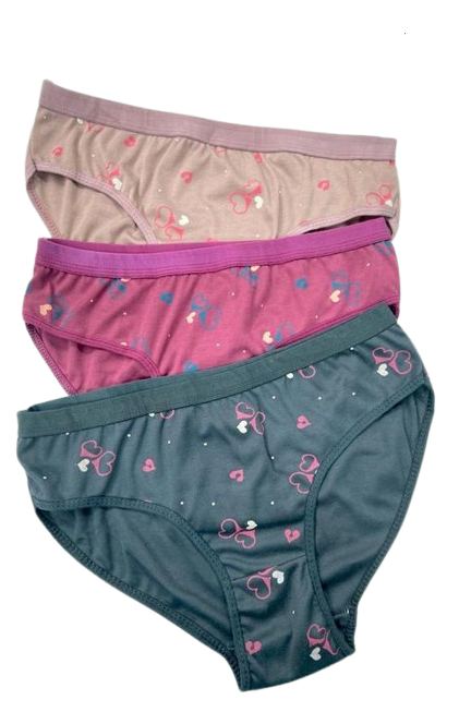 HRNIN SEC® - HEART(DIL) PRINTED PANTY (PACK OF 3)